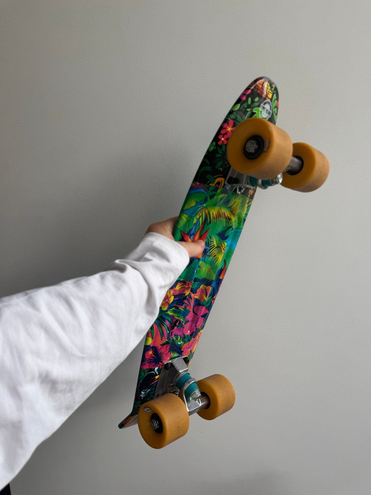 Long Island Longboards Skateboard - Tropisch Design, Sport en Fitness, Ophalen, Gebruikt, Skateboard, Longboard