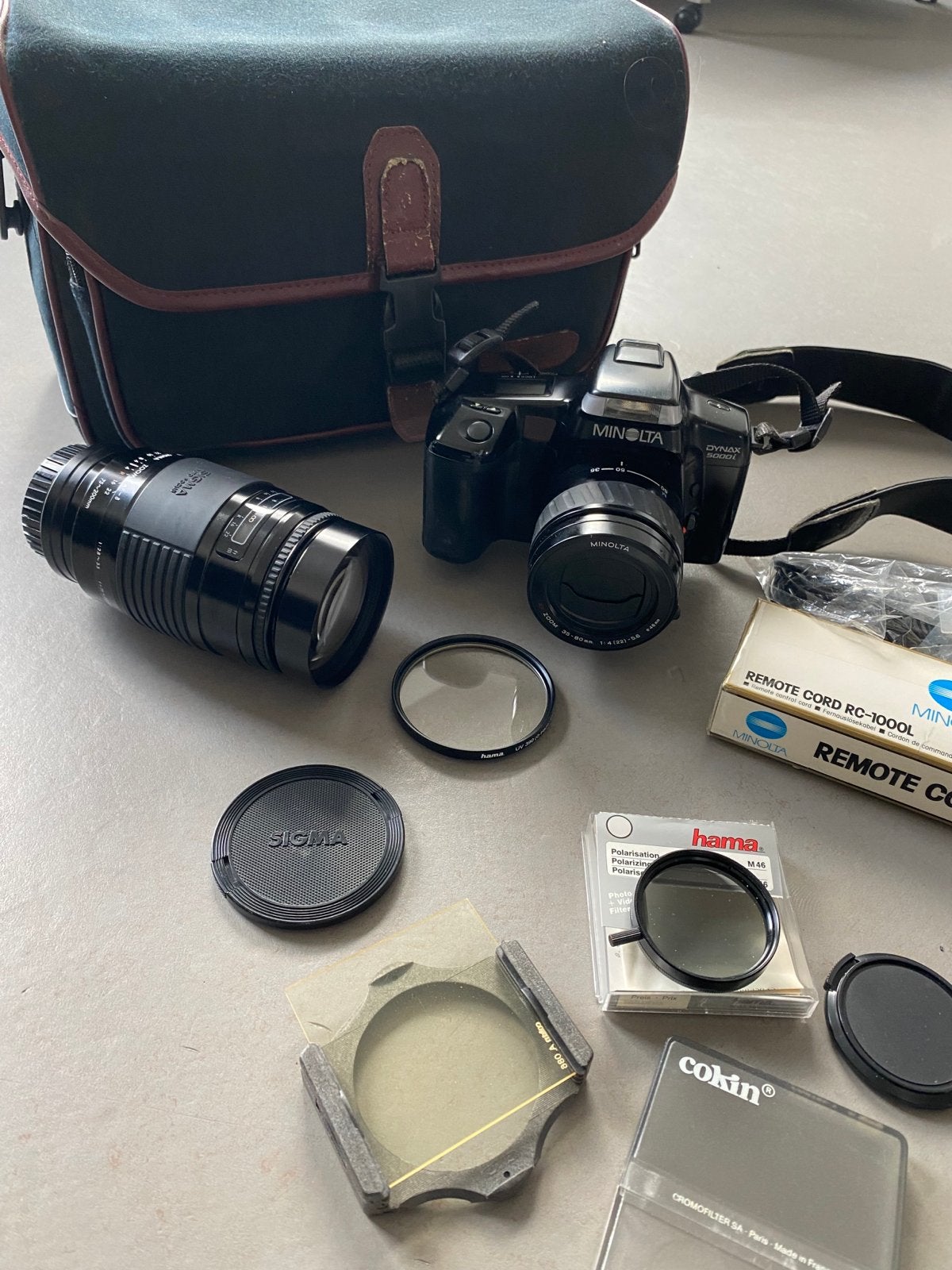 Minolta 5000i Spiegelreflexcamera met 2 lenzen en accessoire, Ophalen, Gebruikt, Spiegelreflex, Minolta