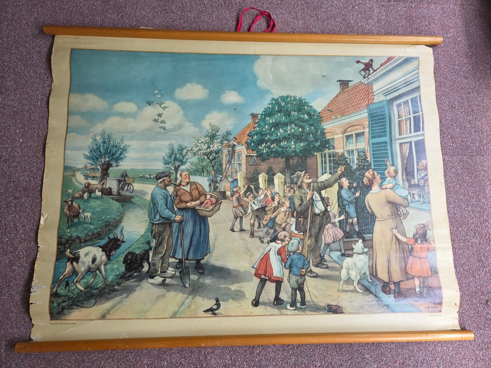 Vintage Vertelselplaat Aap Noot Mies - Cornelis Jetses, Ophalen of Verzenden