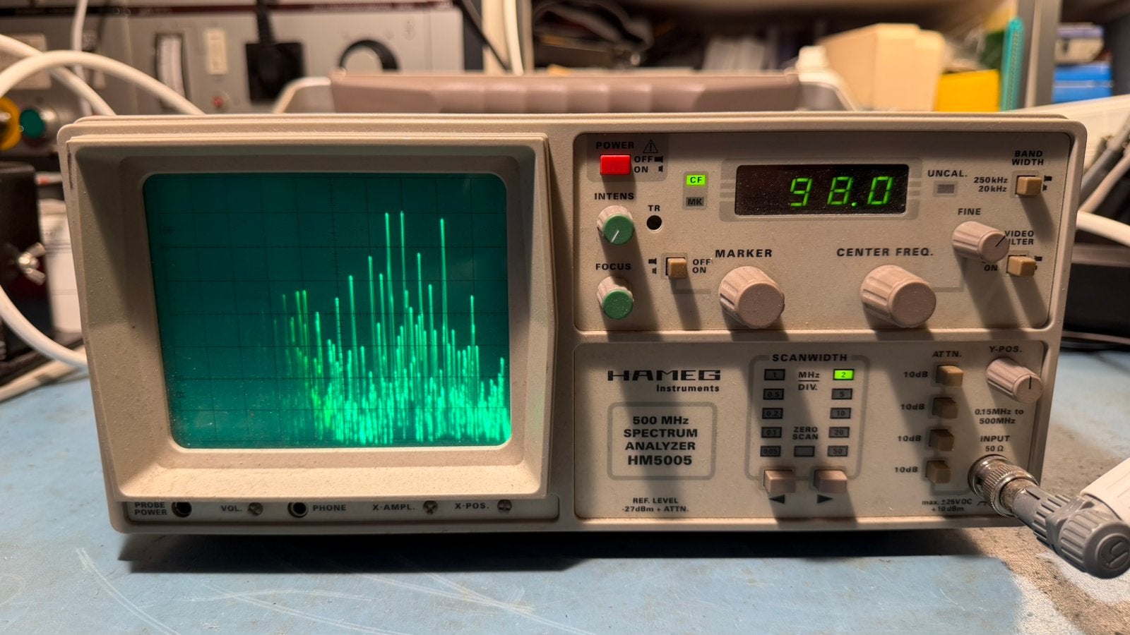 Hameg HM5005 500 MHz spectrum analyzer, Ophalen of Verzenden, Gebruikt, Ontvanger