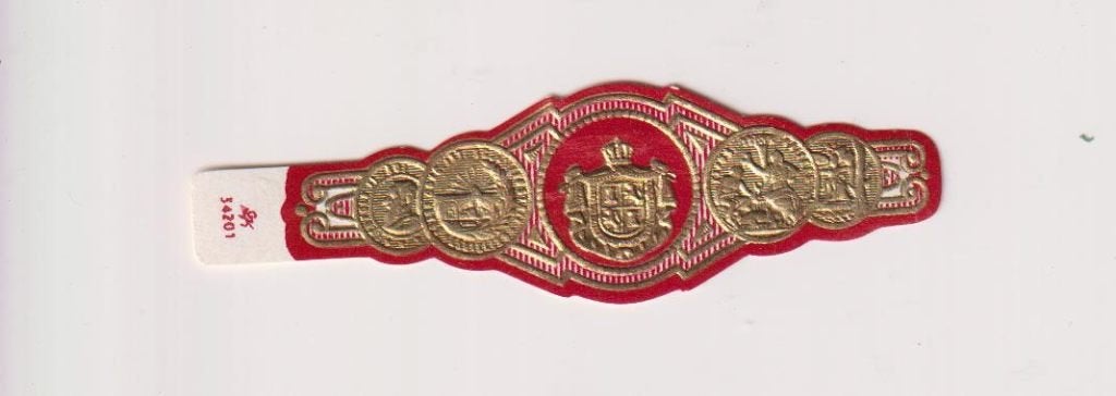 sigarenbanden - EEN WAPENSCHILD, Ophalen of Verzenden, Zo goed als nieuw, Sigarenbandjes