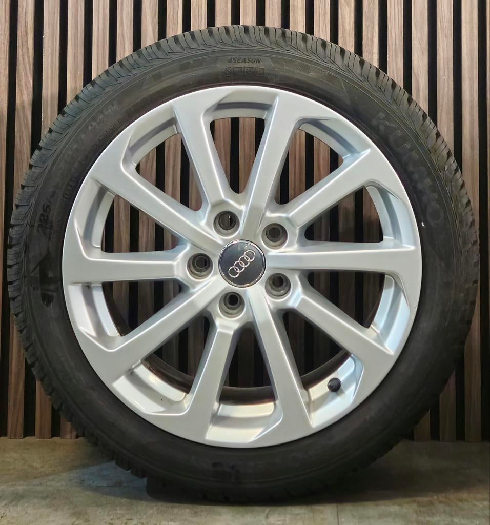 17" Orig AUDI A3 Velgen+Goede Amerk Allseason banden 5x112, Gebruikt, Banden en Velgen, 17 inch, Personenwagen