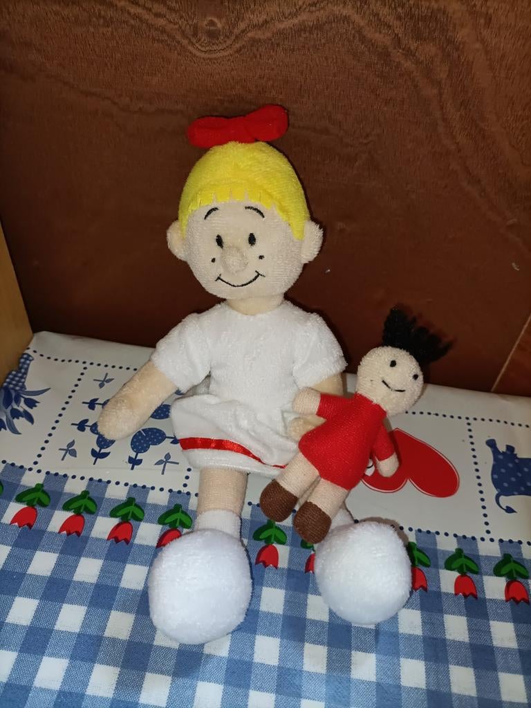 Suske en Wiske knuffel met pop Schanulleke 29 cm, Ophalen of Verzenden, Zo goed als nieuw, Overige typen