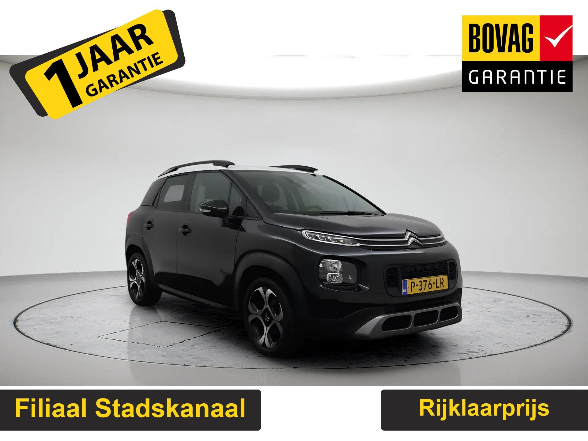 Citroën C3 Aircross 1.2 PureTech S&S Shine, Auto's, 12 maanden, 840 kg, Gebruikt, Zwart