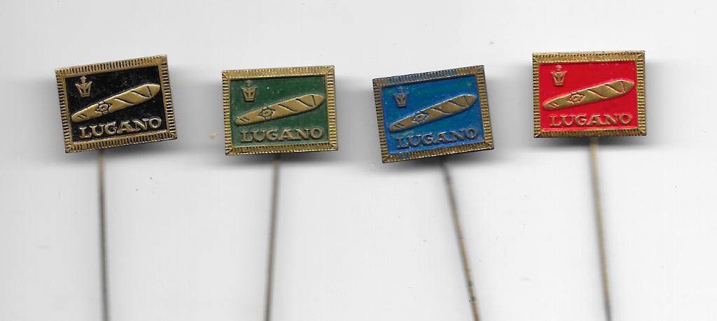SIGAREN SPELDEN 4 UIT 1 SERIE LUGANO, Ophalen of Verzenden, Gebruikt, Overige onderwerpen, Speldje of Pin