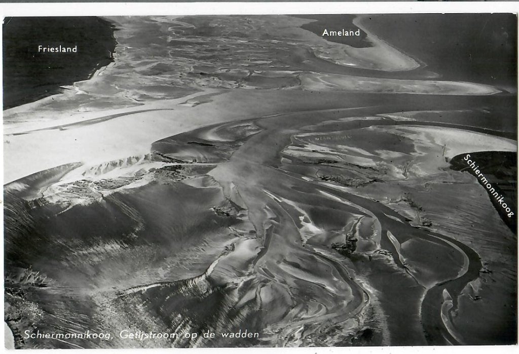 Schiermonnikoog - Getijstroom op de wadden, Verzamelen, Verzenden, 1960 tot 1980, Gelopen, Waddeneilanden