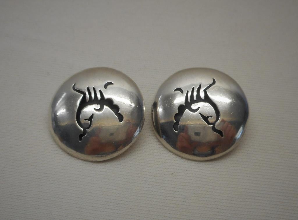 Zilveren aparte vintage oorclips nr.828, Hangers, Verzenden, Zo goed als nieuw, Zilver