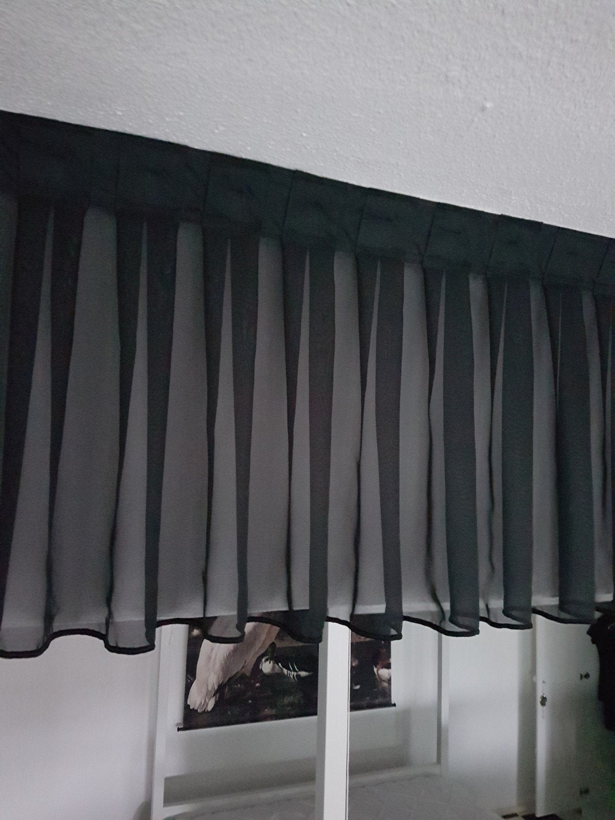 Voile vitrage valletjes - Elegante raamdecoratie, Modern, elegant, Zwart, 150 tot 200 cm, Ophalen of Verzenden
