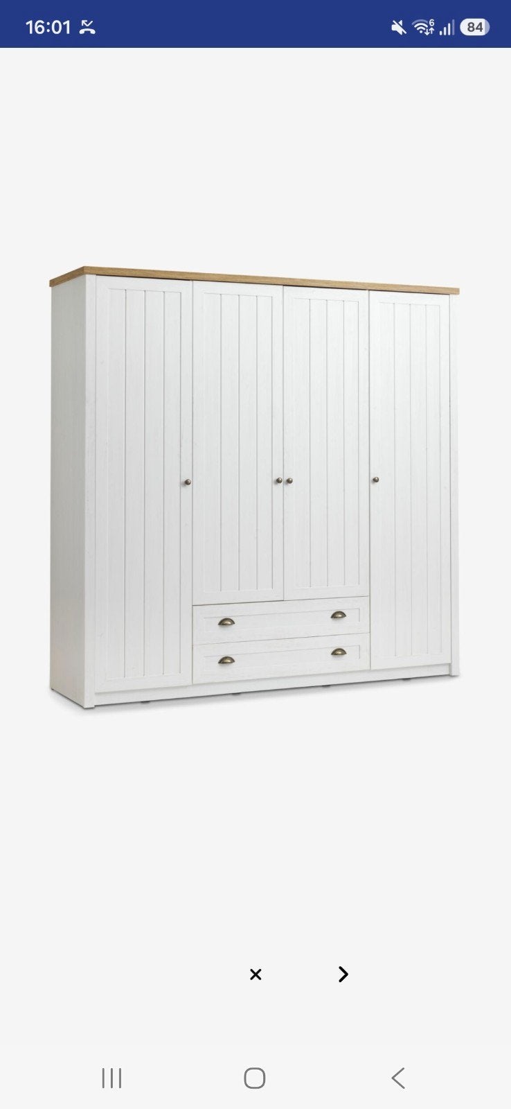 Witte kledingkast Jysk - Zo goed als nieuw, 200 cm of meer, 150 tot 200 cm, Zo goed als nieuw, 50 tot 75 cm