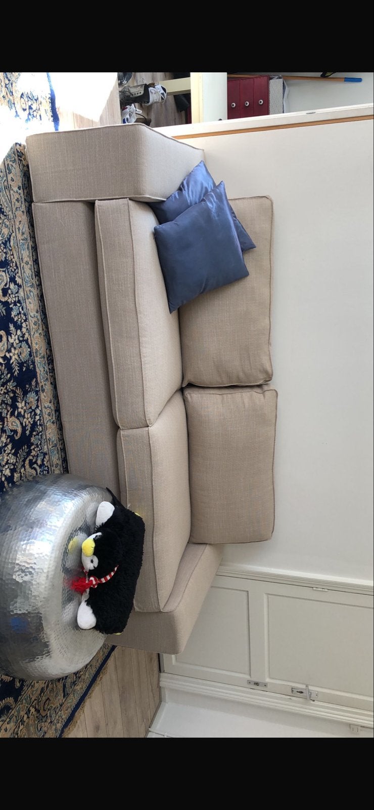 IKEA kivik bank - Tresund lichtbeige, Driepersoons, 75 tot 100 cm, Ophalen of Verzenden, Zo goed als nieuw