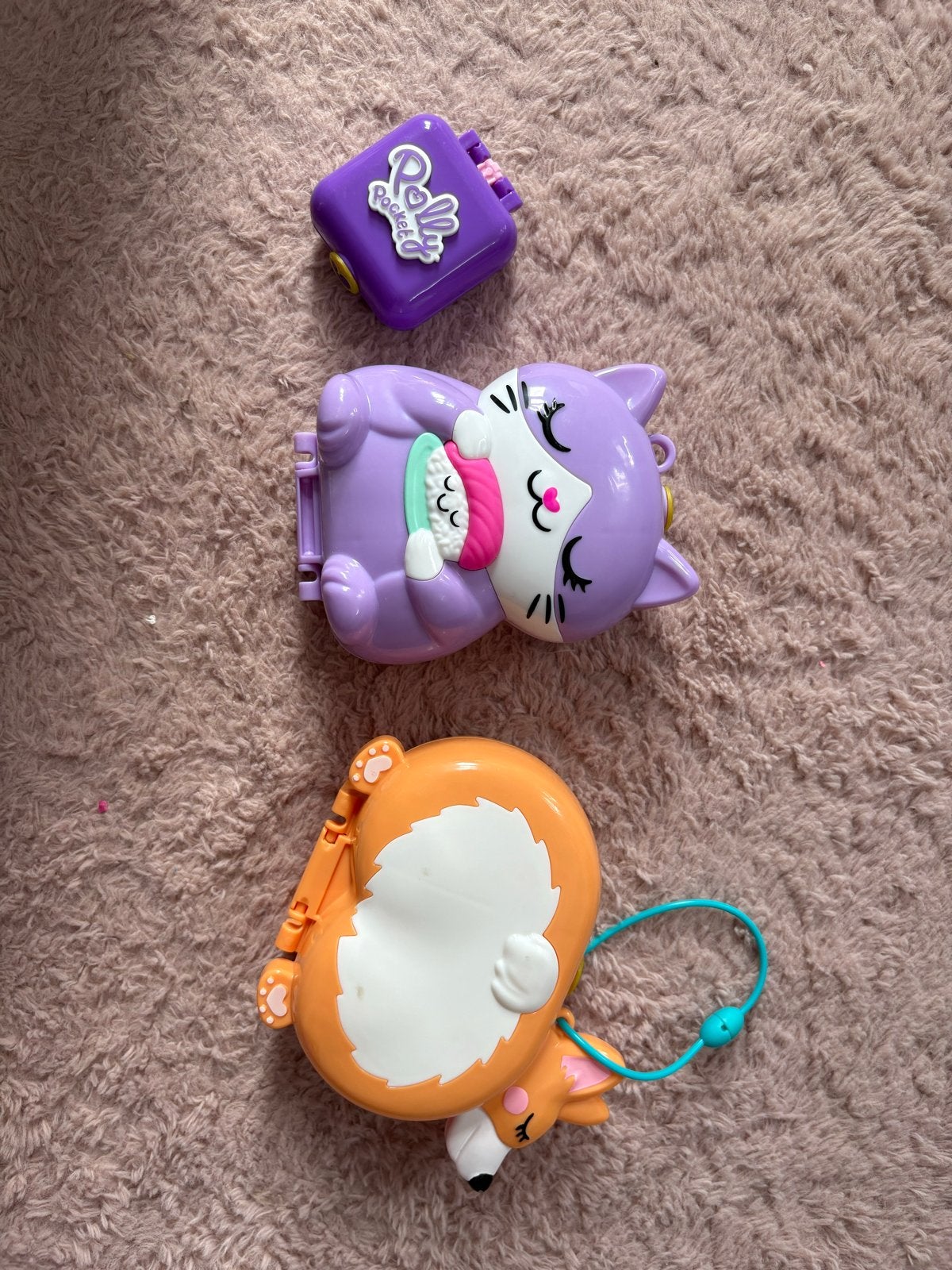 Polly Pocket Speelsets - Kat, Hond en Compact, Ophalen of Verzenden, Gebruikt, Meisje