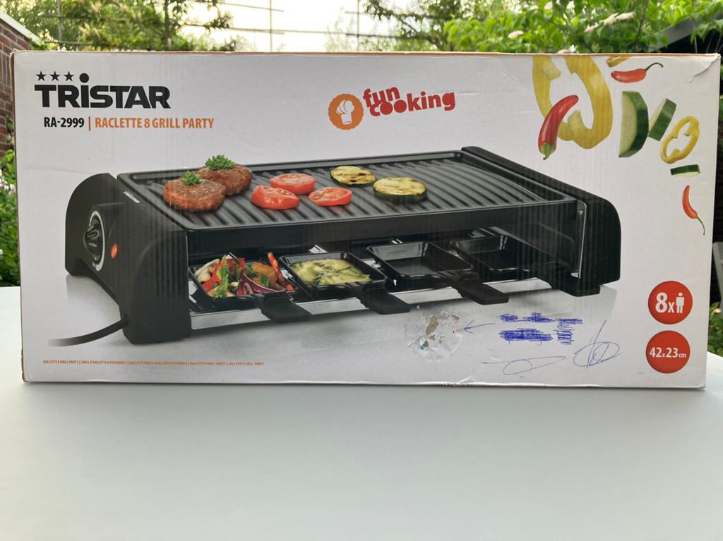 Tristar gourmetstel / raclette model RA-2999., Witgoed en Apparatuur, Gourmetstellen, Ophalen of Verzenden, Zo goed als nieuw