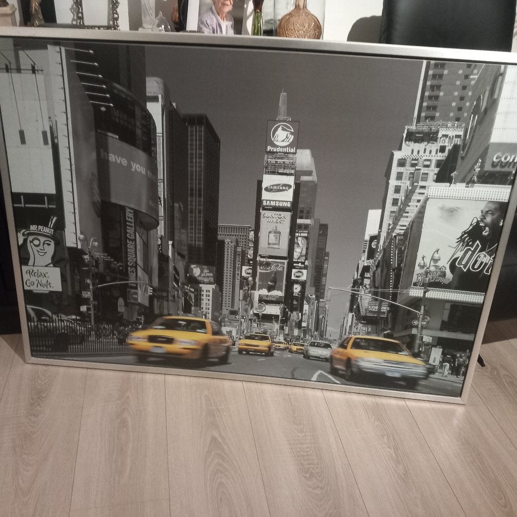 poster New York Times Square 140 x 100 cm, Ophalen, Met lijst, Deurposter of groter, Rechthoekig Liggend