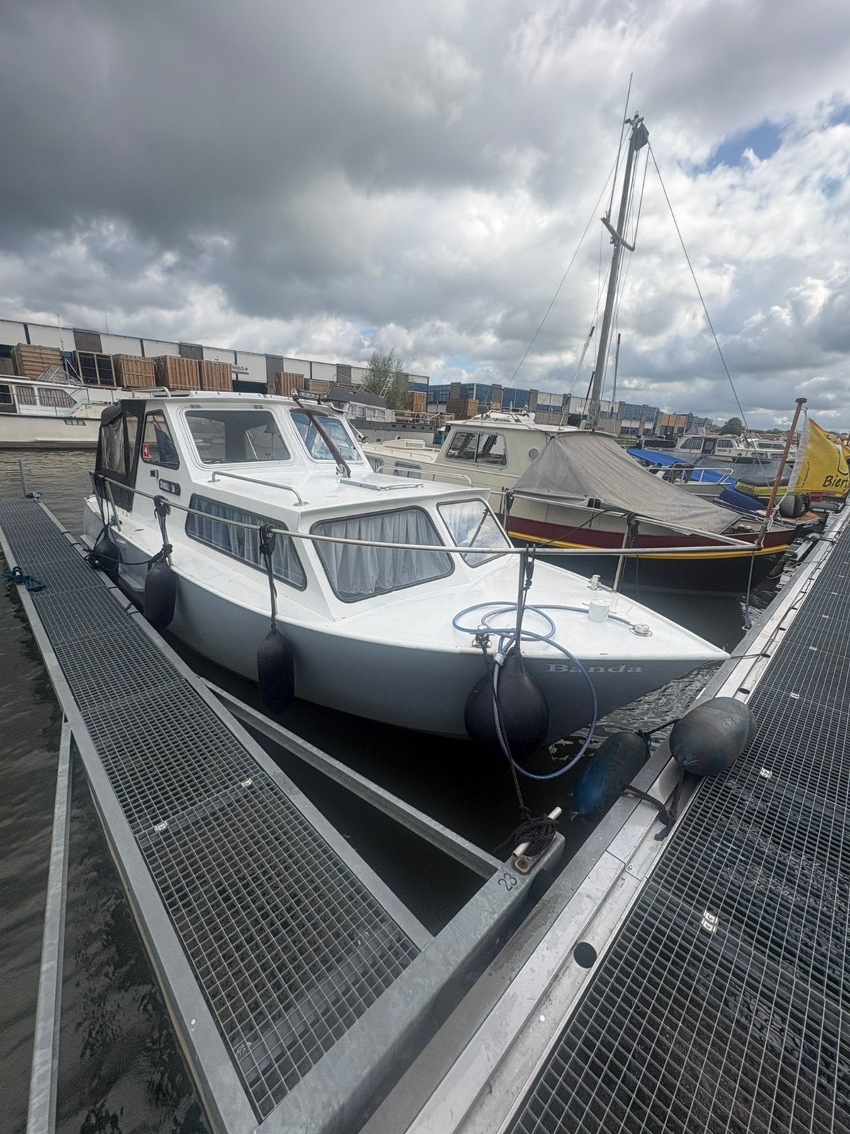 Kruiser motor boot OM636 mercedes motor 7,5 meter, Ophalen, Zo goed als nieuw, Motorboot