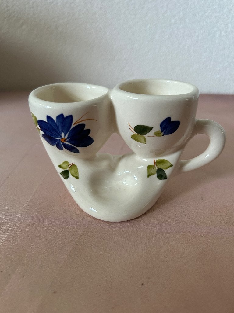 Vintage dubbele eierdop Babbacombe Pottery Engeland, Antiek en Kunst, Ophalen of Verzenden
