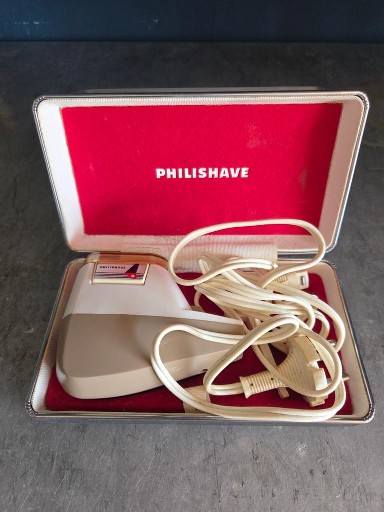 Vintage Philips Philishave scheerapparaat met doos, Ophalen, Gebruikt, Scheren en Epileren