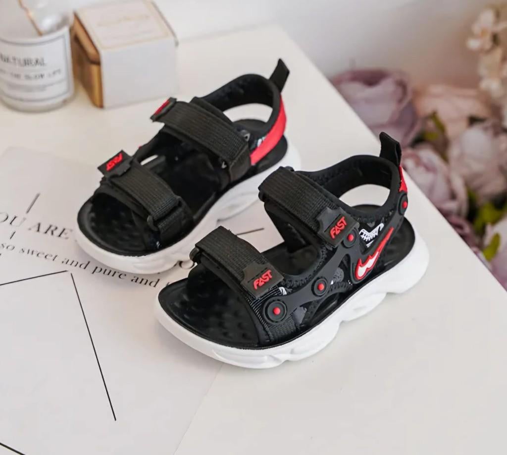 Sandalen - fast bliksem - zwart/rood mt 21, Schoentjes, Meisje, Nieuw, Ophalen of Verzenden