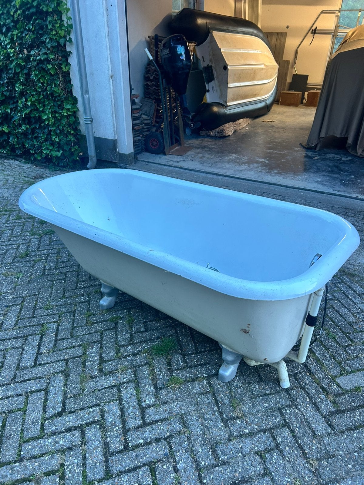 Antiek gietijzeren bad op pootjes ca. 1900 goede staat, Ophalen, Gebruikt