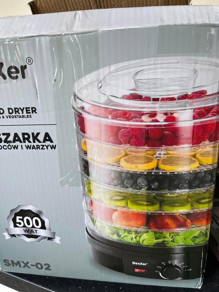Dexxer Voedseldroger 500W - Fruit, Groenten & Kruiden, Ophalen of Verzenden, Zo goed als nieuw