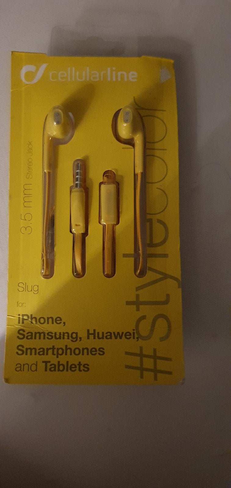 Cellularline #stylecolor In-ear koptelefoon geel 3.5mm jack, Overige merken, In-ear, Verzenden, Nieuw