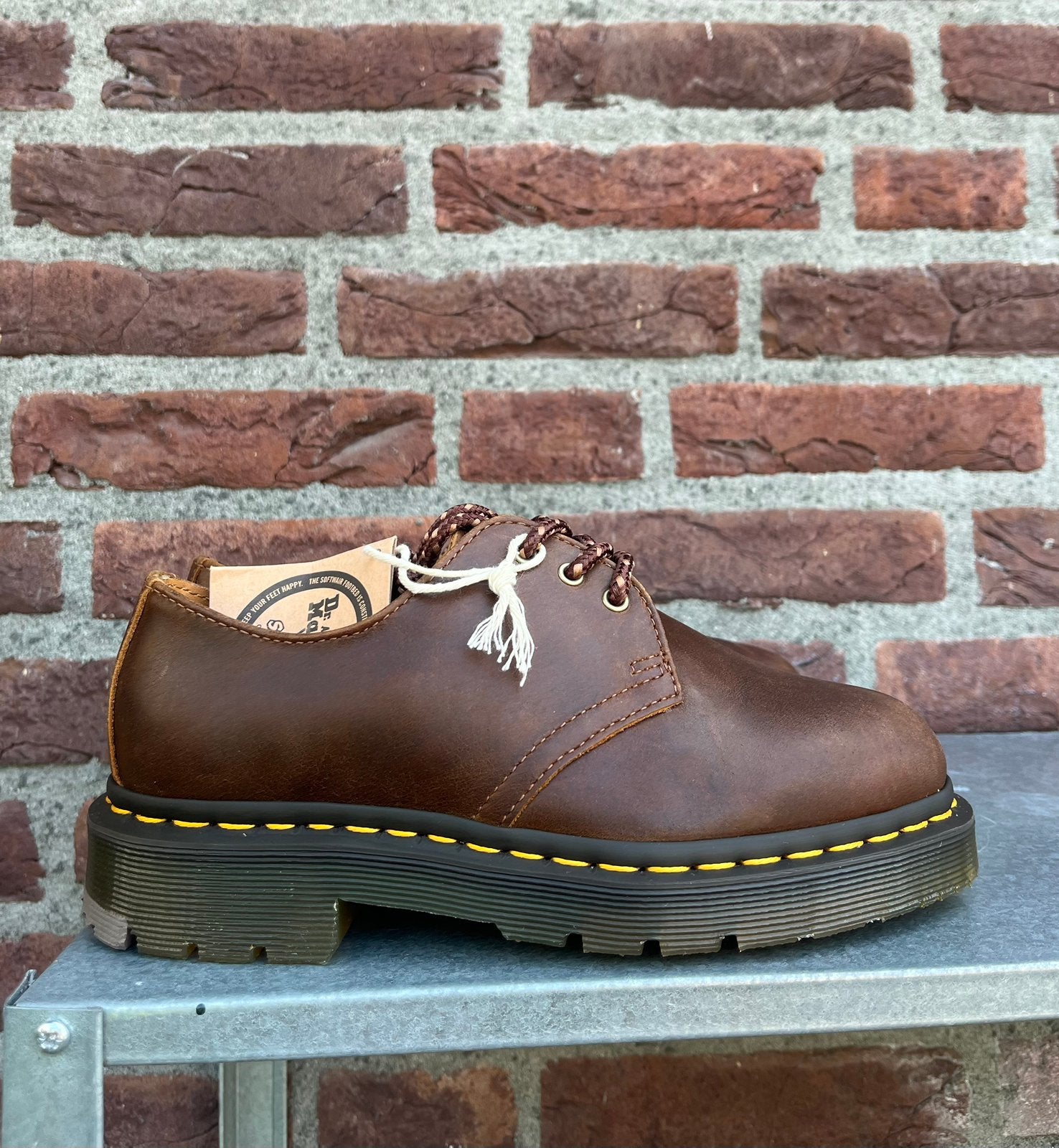 Dr. Martens 1461 Slip resistant dark tan maat 36, 38 en 39, Dr. Martens, -, Lage of Enkellaarzen, Nieuw