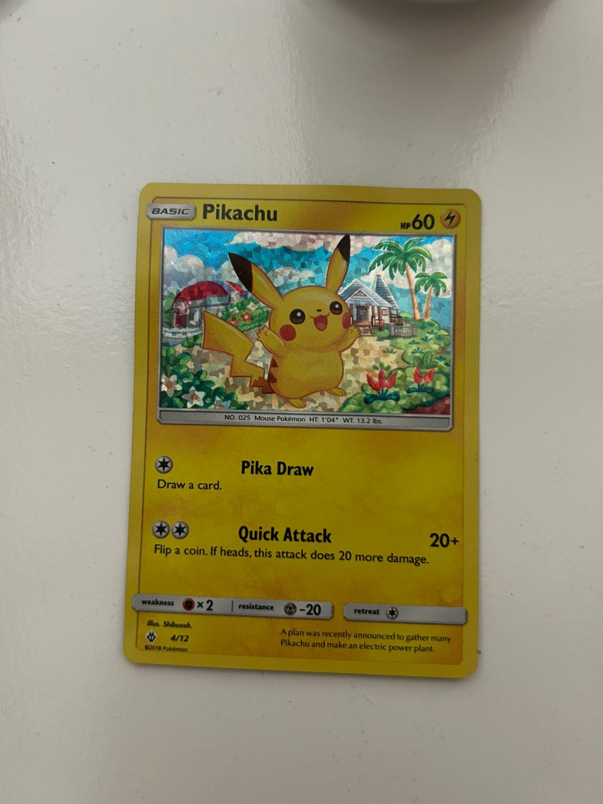 Pikachu 4/12 mcdonalds editie, Ophalen of Verzenden, Zo goed als nieuw, Losse kaart