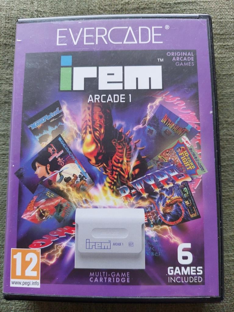 Evercade Irem Arcade 1 - 6 klassieke arcadegames, 1 speler, Racen en Vliegen, Ophalen of Verzenden, Zo goed als nieuw
