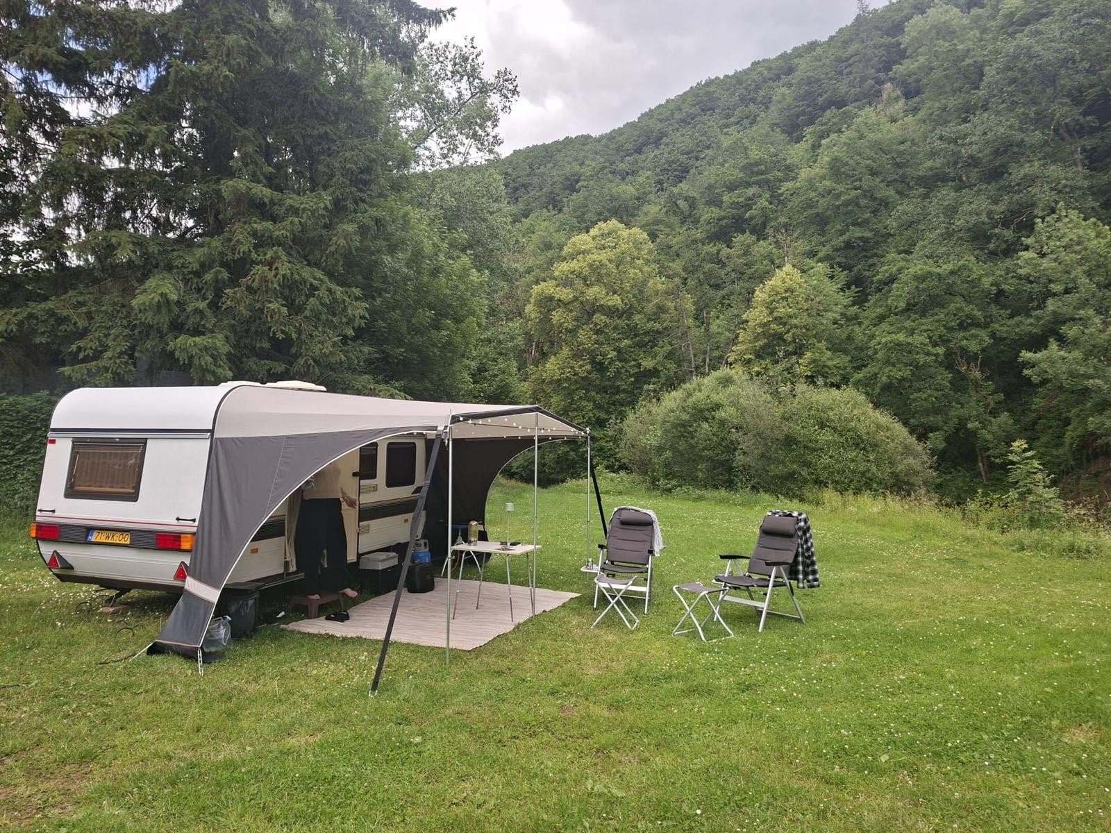 Vintage Hobby caravan voor 4 personen, Caravans en Kamperen, Hobby, 750 - 1000 kg, Particulier, 4 tot 5 meter