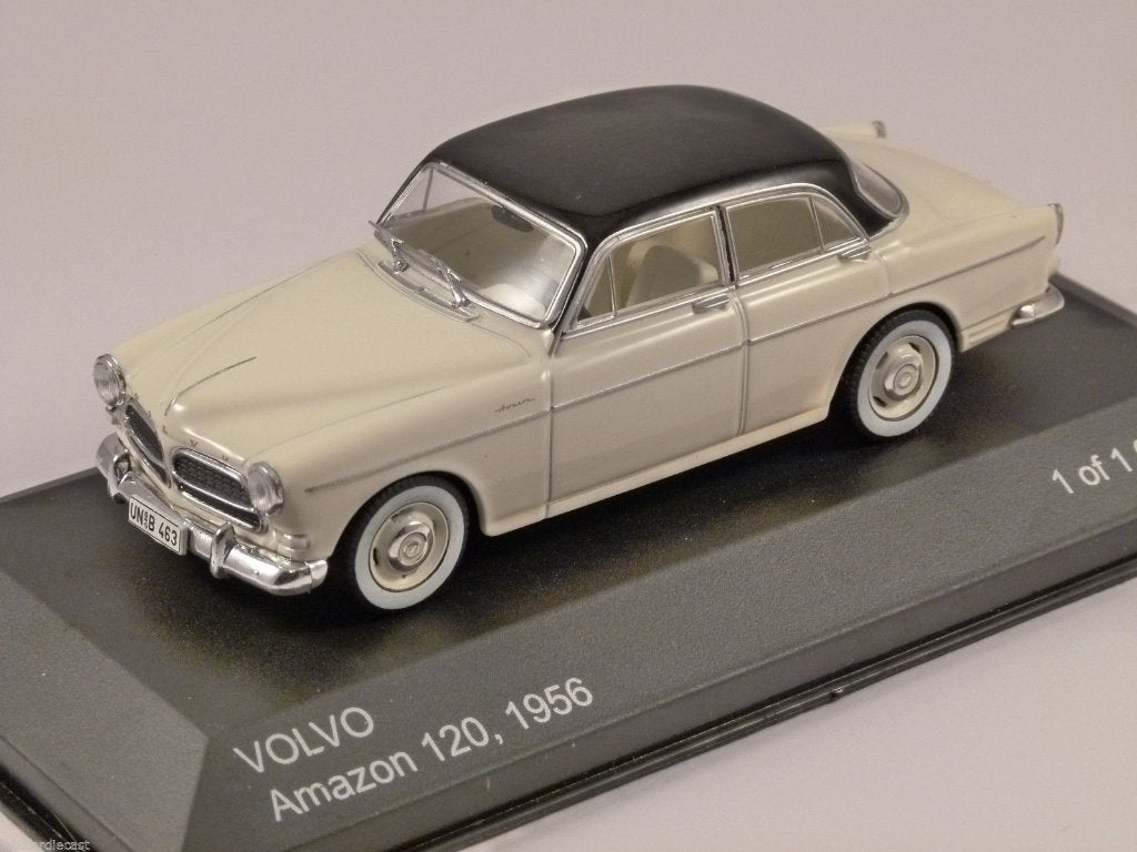 Volvo. Amazon 1956 wit m zwart dak 1:43 WhiteBox. White box., Hobby en Vrije tijd, Ophalen of Verzenden, Nieuw, Auto, Overige merken