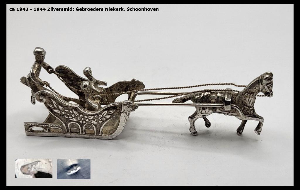 Zilveren miniatuur Arrenslee Niekerk 1943-1944, Ophalen of Verzenden, Zilver
