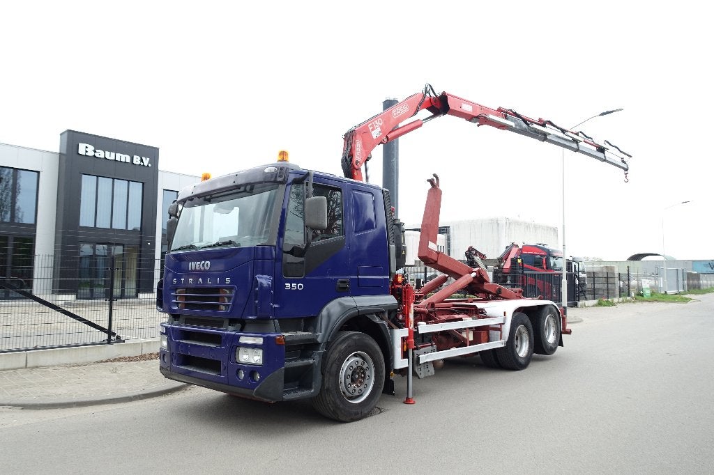 IVECO STRALIS 350 6X2 HAAKSYSTEEM + FASSI F130 KRAAN !!, Auto's, Automaat, Overige kleuren, Iveco, Bedrijf