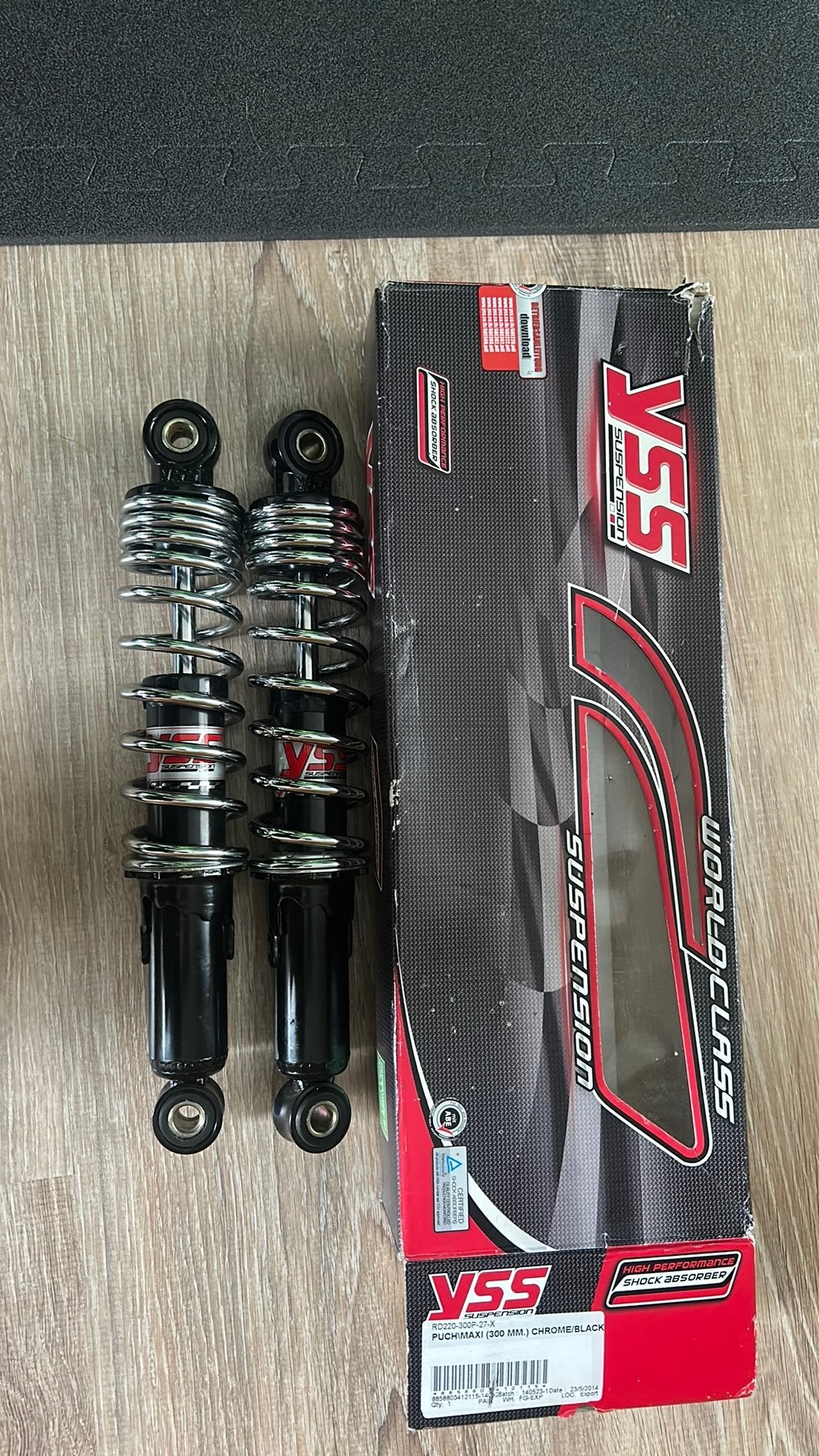 YSS schokbrekers Tomos/Puch 280mm zwart/chrome, Ophalen of Verzenden, Zo goed als nieuw, Overige typen