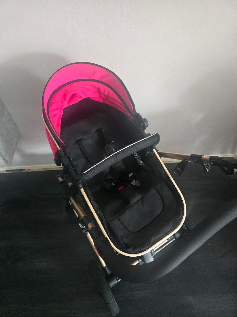 Kinderwagen 3in1 en maxicosi, Gebruikt, Combiwagen, Verstelbare duwstang, Ophalen