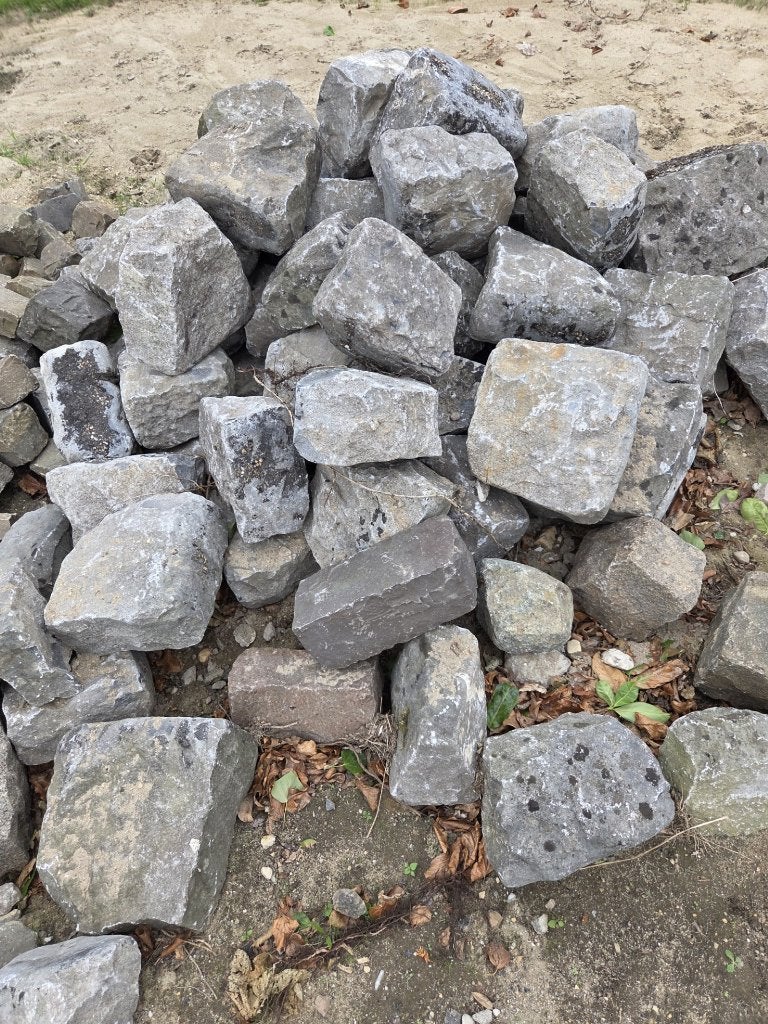 Kinderkoppen, kasseien, graniet, Tuin en Terras, Ophalen, Gebruikt, Overige typen, Natuursteen
