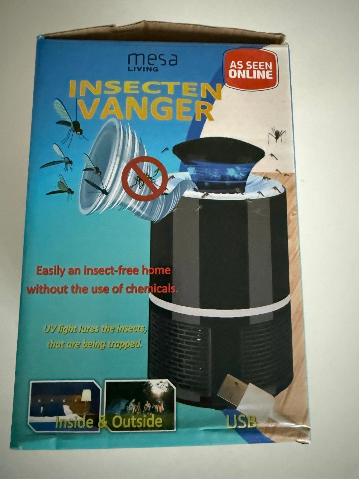 Mesa Living Insectenvanger - USB - Binnen & Buiten, Ophalen of Verzenden, Nieuw