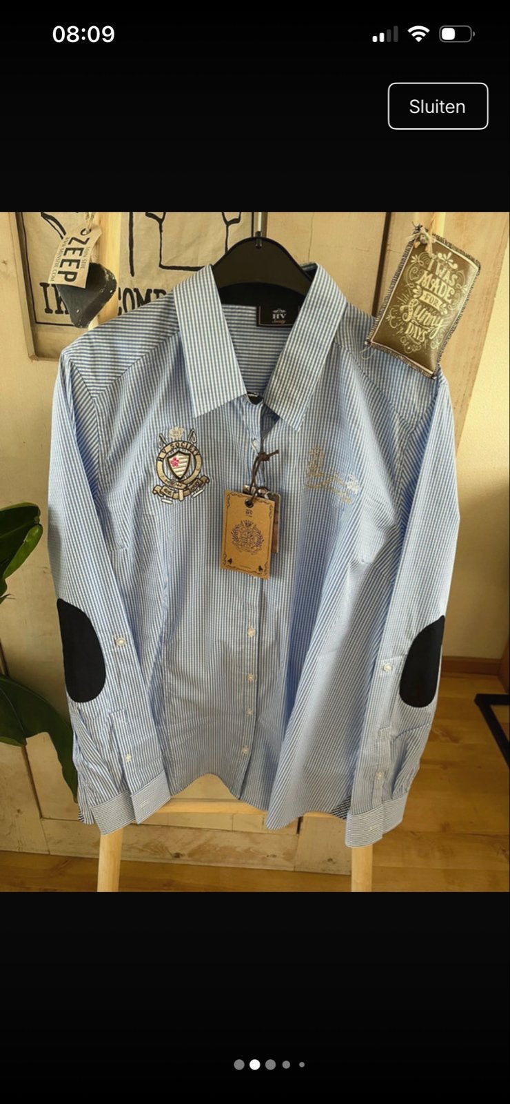 Nieuwe HV Polo dames blouse maat 46 - Stijlvolle look, Ophalen of Verzenden, Nieuw, Maat 46/48 (XL) of groter, Blauw
