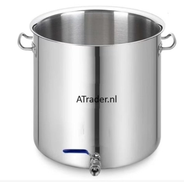RVS Soeppan – Kookpan – Brouwpan 50 liter | aftapkraan, Nieuw, Ophalen of Verzenden, Met handvatten, Rvs