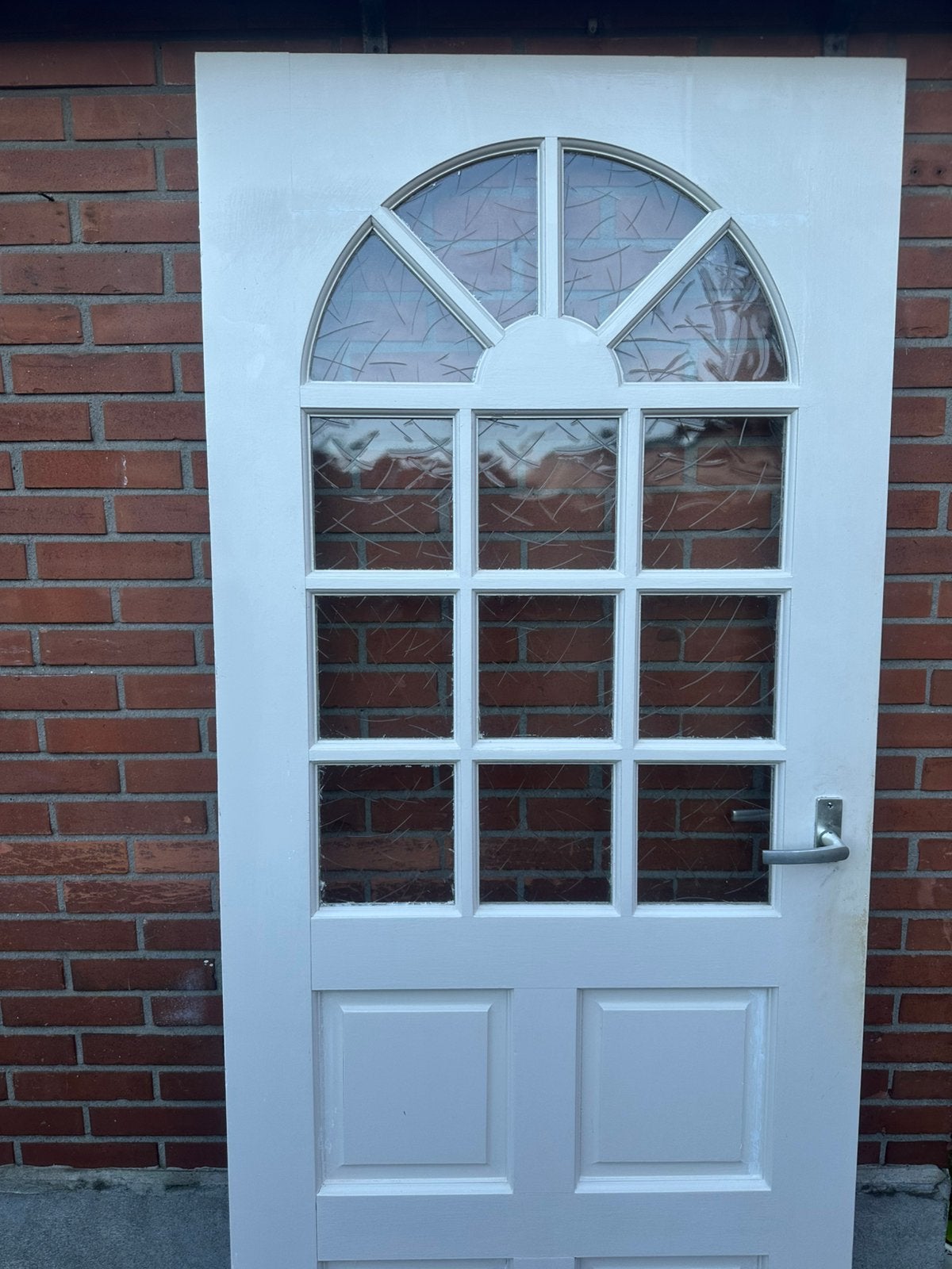 Gratis witte deur met glas – 201 x 83 cm, Ophalen, Gebruikt, Overige typen, Glas