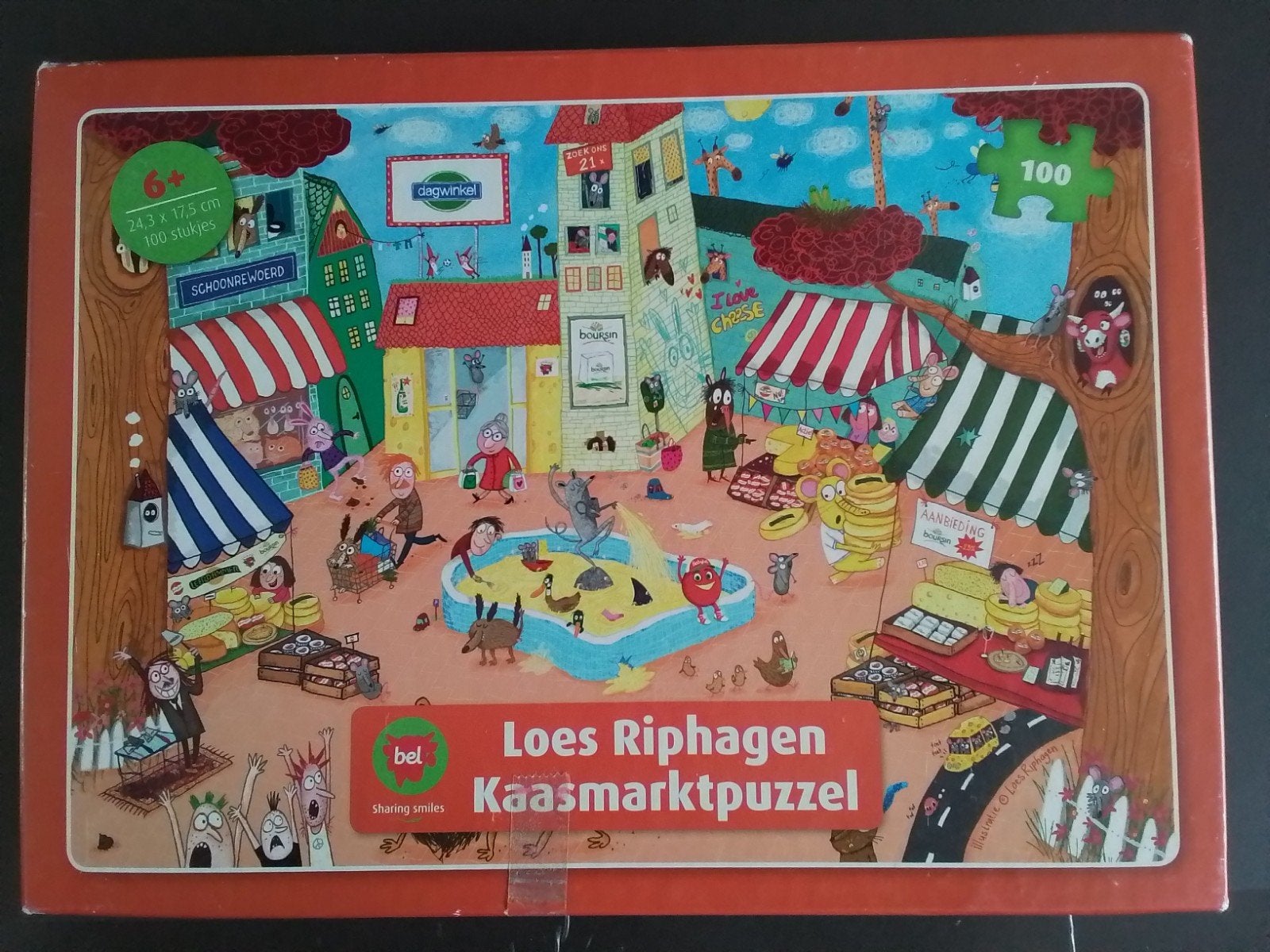 Kaasmarkt puzzel Loes Riphagen 100 stukjes, Ophalen, Meer dan 50 stukjes, Zo goed als nieuw, 6 jaar of ouder