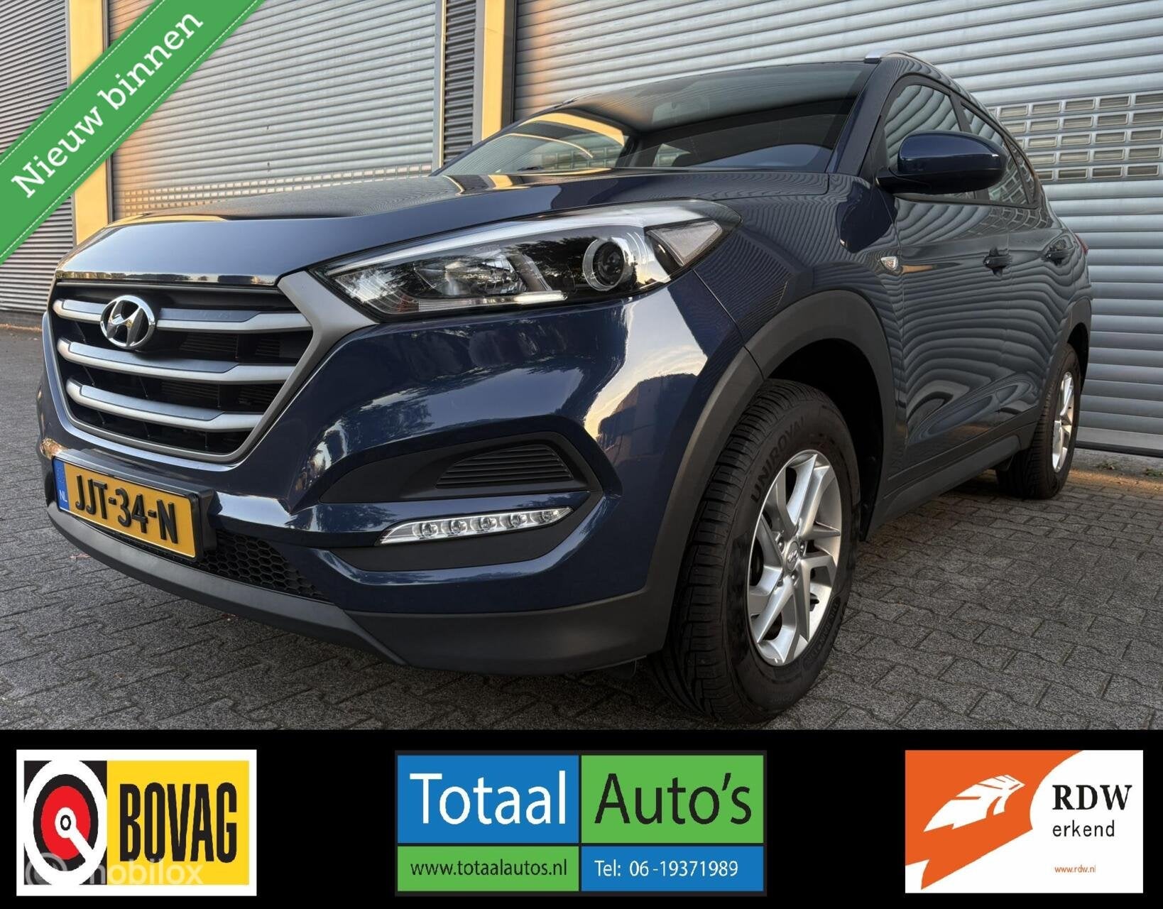 Hyundai Tucson 1.6 GDi i-Drive*NIEUWSTAAT*NAVI*CRUISE*STOELV, Voorwielaandrijving, Dealer onderhouden, Gebruikt, Blauw