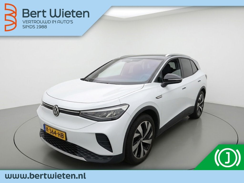 Volkswagen ID.4 First 77 kWh (bj 2020, automaat), Auto's, Volkswagen, 0 cilinders, Gebruikt, Zwart, Leder en Stof