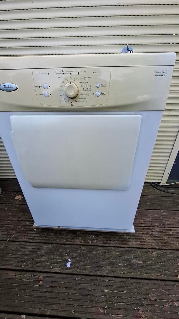 Whirlpool Indiana A wasdroger 6kg, Witgoed en Apparatuur, Wasdrogers, Ophalen, Gebruikt, Luchtafvoer, 85 tot 90 cm