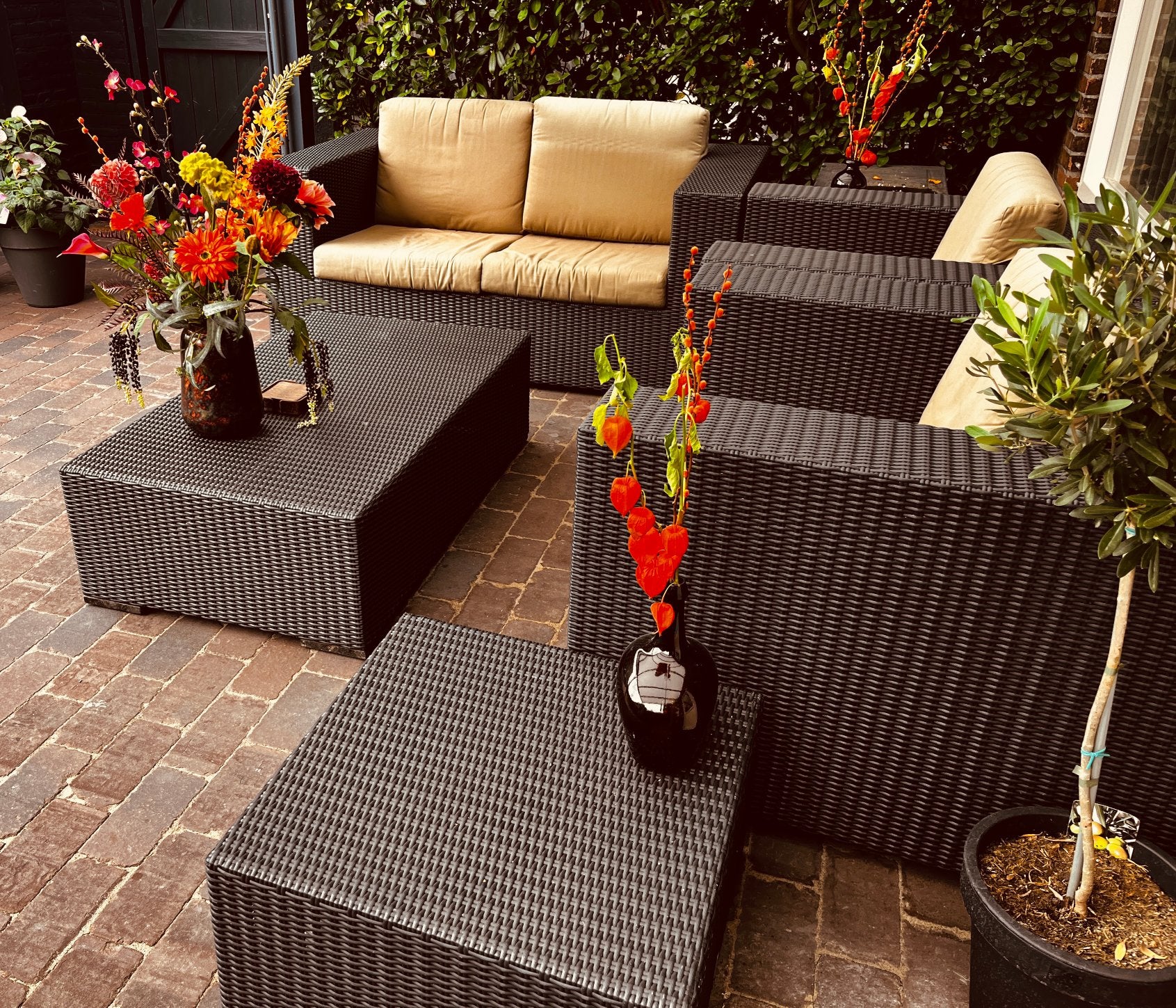 Wicker Loungeset Ciardino met Kussens, Tuin en Terras, Ophalen, 4 zitplaatsen, Gebruikt, Loungeset