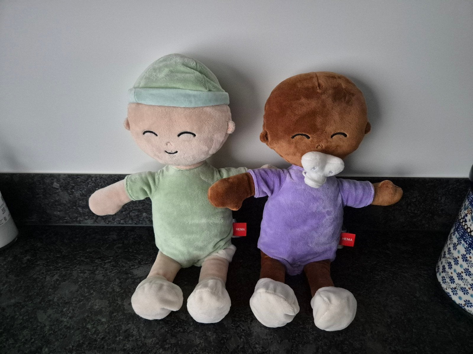 HEMA - Knuffelpoppen 2 stuks, Ophalen of Verzenden, Overige typen