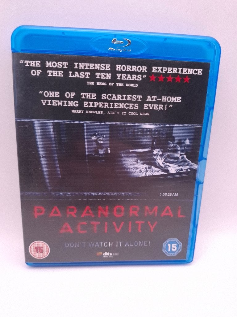 Paranormal activity blu-ray, Ophalen of Verzenden, Zo goed als nieuw, Thrillers en Misdaad