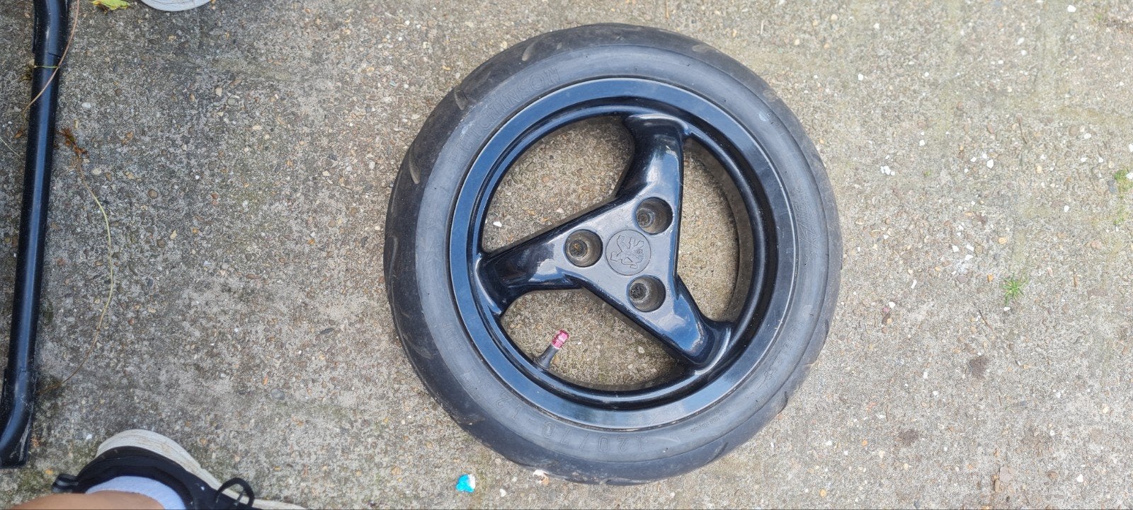 Peugeot Scooter Velg met Band, Ophalen of Verzenden, Gebruikt, Overige typen, Peugeot