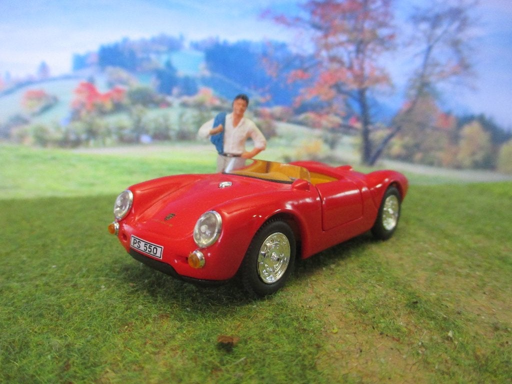 1/43 Porsche 550 Spyder - Cararama, Ophalen of Verzenden, Zo goed als nieuw, Auto, Overige merken