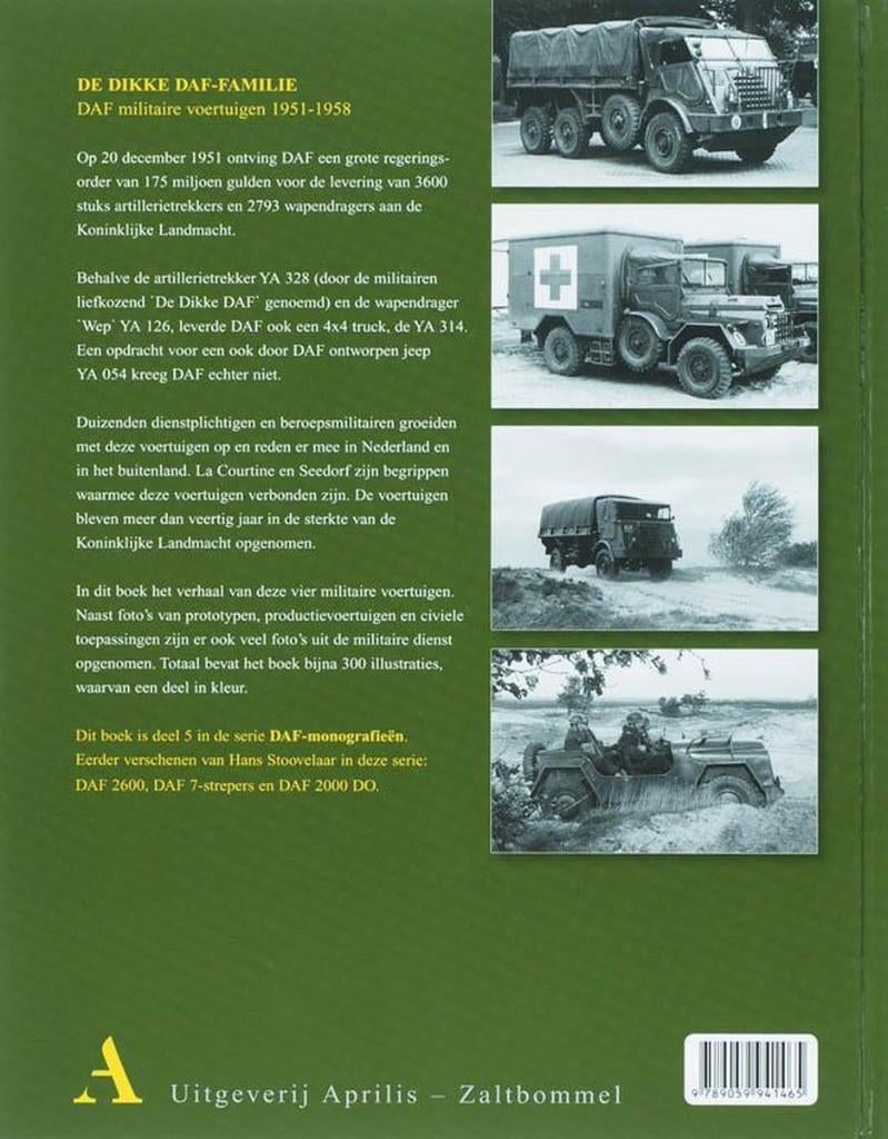 De Dikke Daf-Familie, Daf Militaire Voertuigen 1951 - 1958, Ophalen of Verzenden, Tweede Wereldoorlog, Zo goed als nieuw, Overige onderwerpen