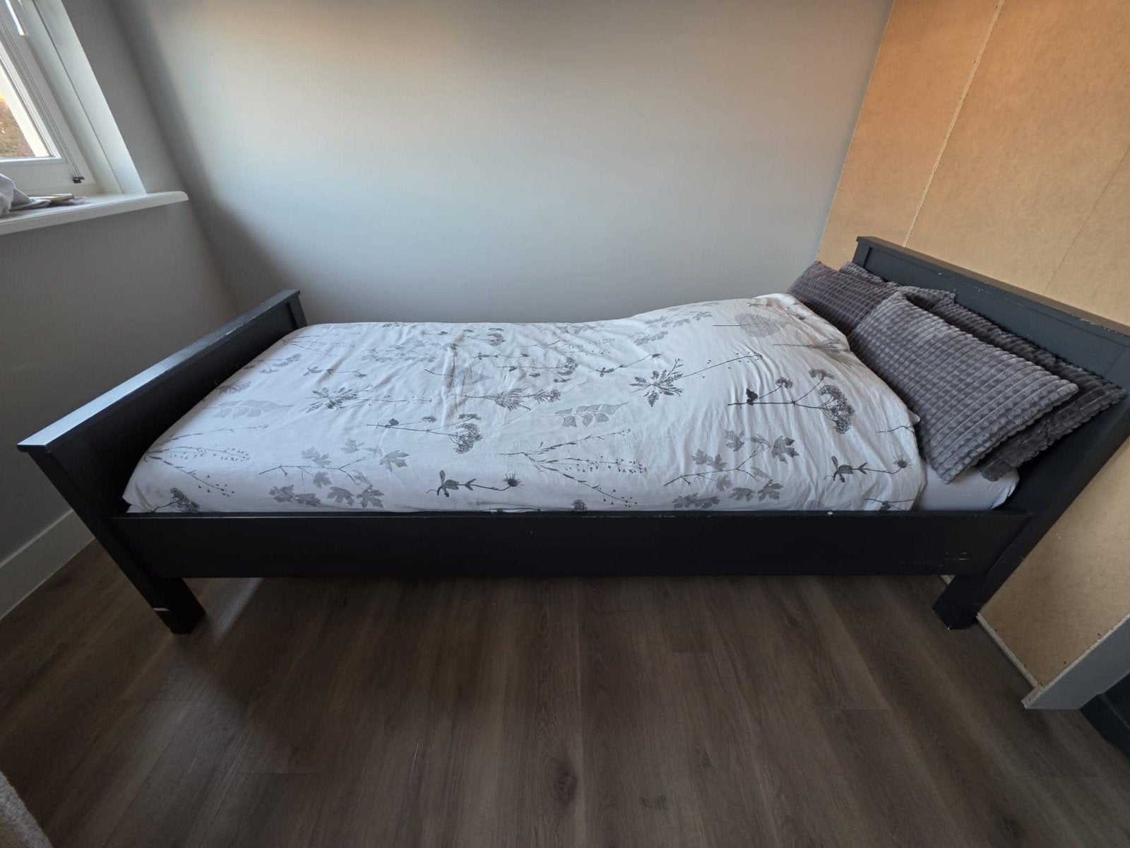 Woood eenpersoons houten bed 90x200, Ophalen, Gebruikt, 90 cm, Eenpersoons