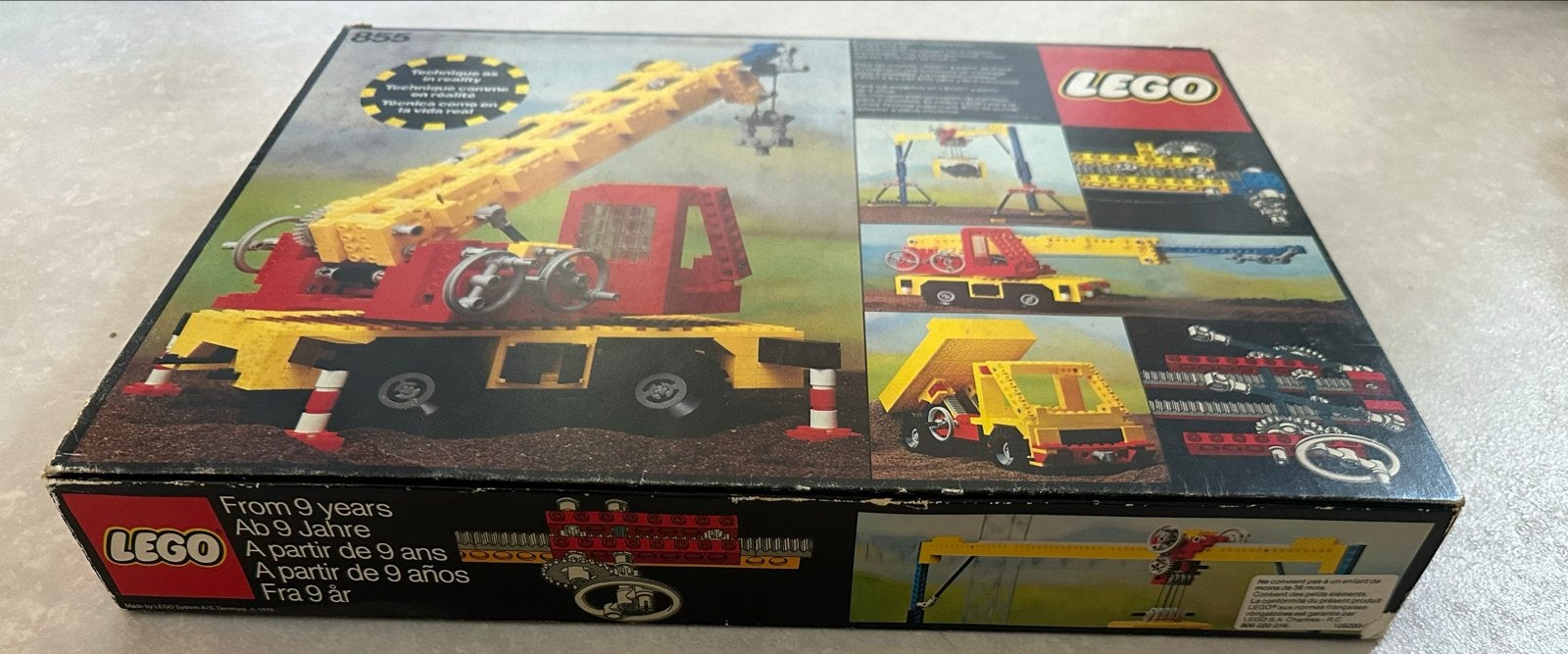 LEGO Technic Kraanwagen 855 (1978) met doos, Gebruikt, Compleet, Lego, Ophalen of Verzenden